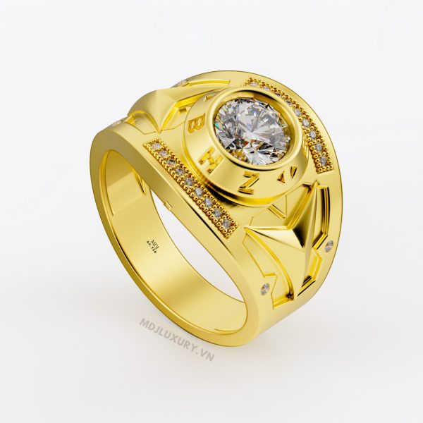 Nhẫn Nam Vàng Tây 18K MDJ LUXURY - NN362