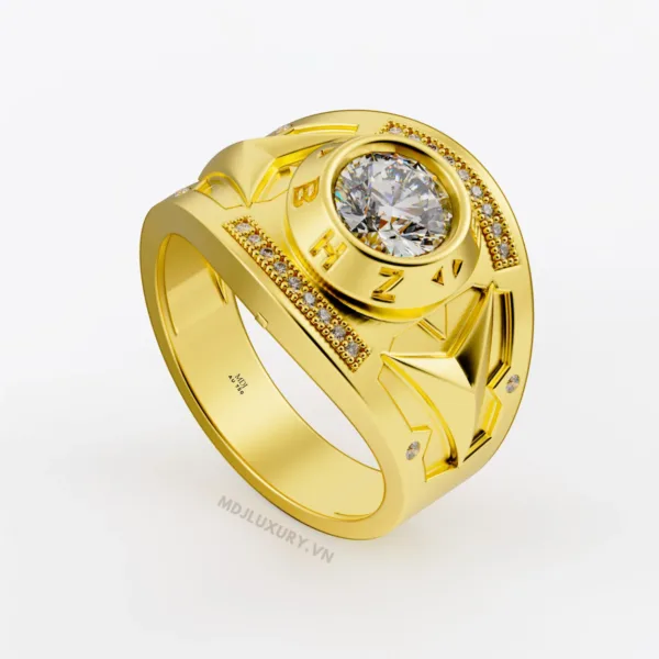 Nhẫn Nam Vàng Tây 18K MDJ LUXURY - NN362