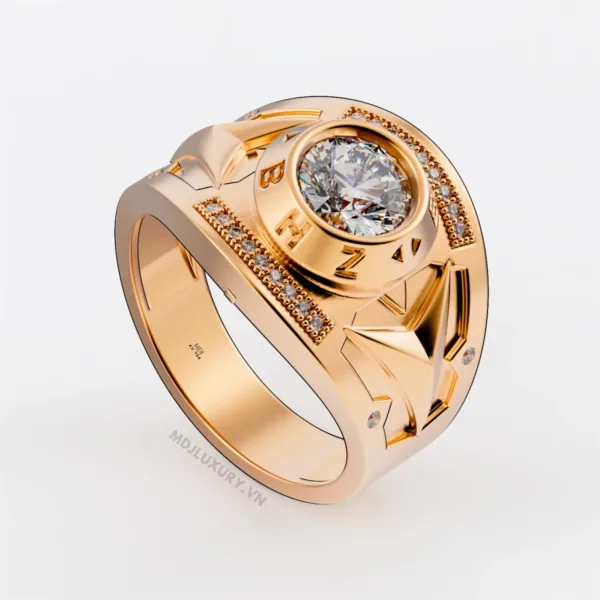Nhẫn Nam Vàng Tây 18K MDJ LUXURY - NN362