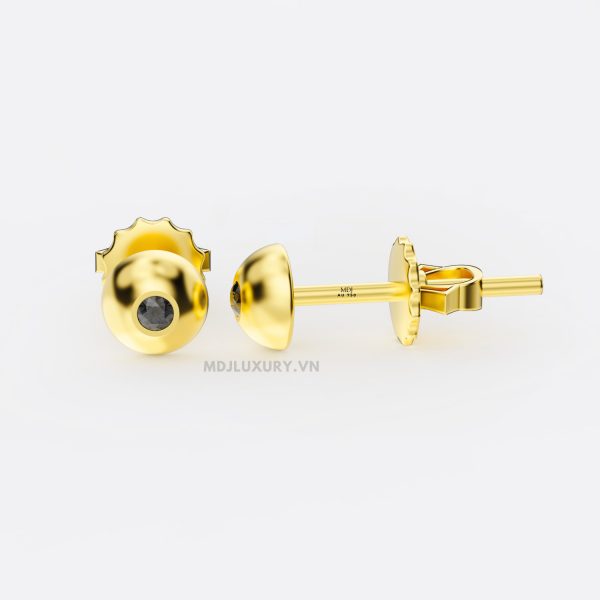 Bông Tai Nam Vàng Trắng Đá Kim Cương – Ruby -HT19