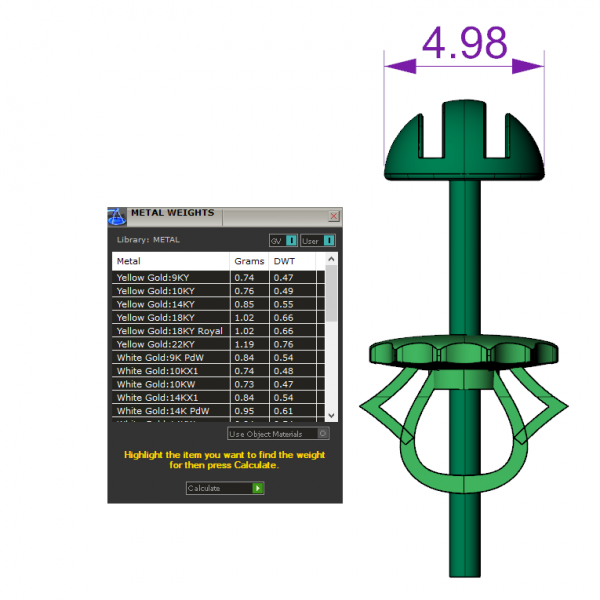 Hoa Tai Nam Vàng Tây 18K cao Cấp MDJ HT23