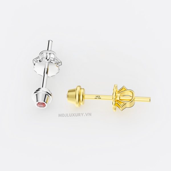 Hoa Tai Nam cao Cấp Vàng Tây Đính Đá Thiên Nhiên-HT26