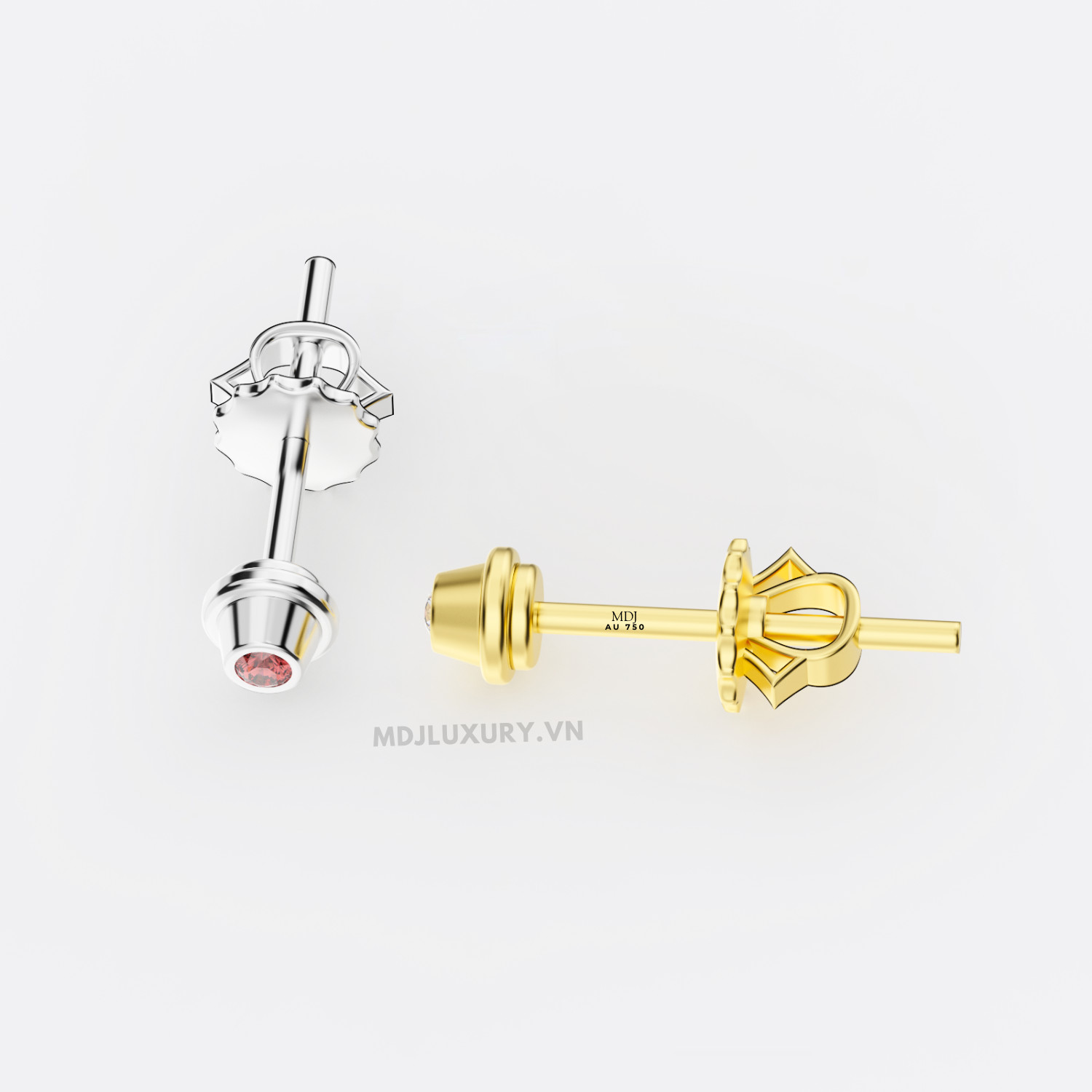 Hoa Tai Nam cao Cấp Vàng Tây Đính Đá Thiên Nhiên-HT26