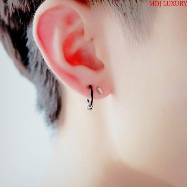 Hoa Tai Nam cao Cấp Vàng Tây Đính Đá Thiên Nhiên-HT26