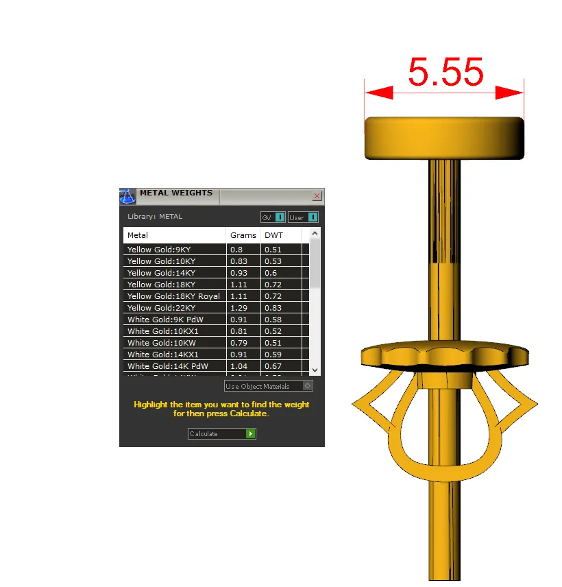 Hoa Tai Nam Vàng 14K Ngôi Sao 5 Cánh -HT29
