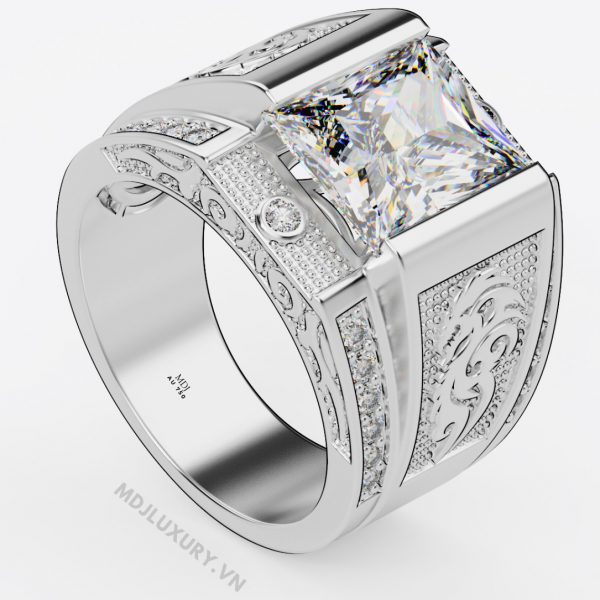 Nhẫn vàng nam cao cấp đá Ruby NN180