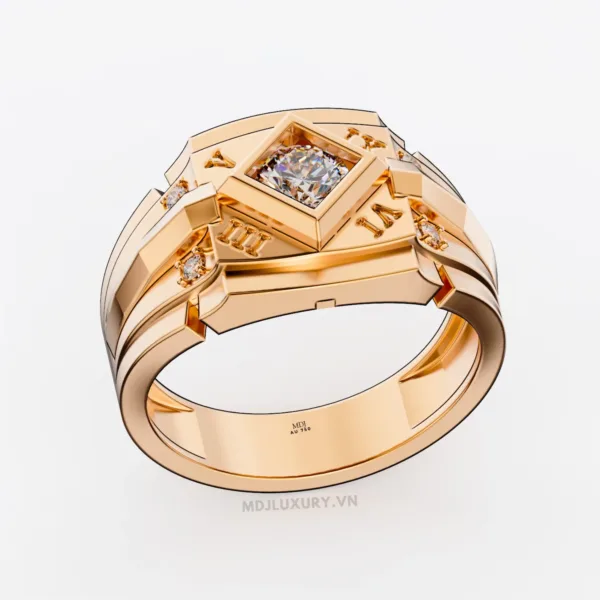 Nhẫn Vàng Nam Cao Cấp Vàng Tây 14K và 18K NN323