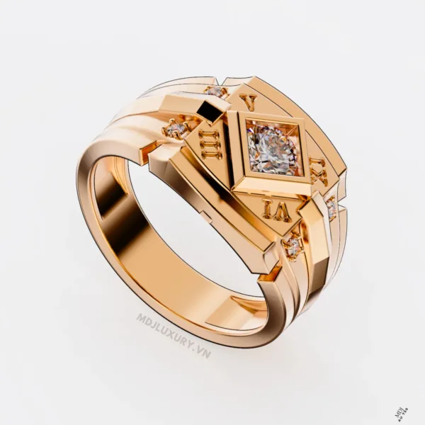 Nhẫn Vàng Nam Cao Cấp Vàng Tây 14K và 18K NN323