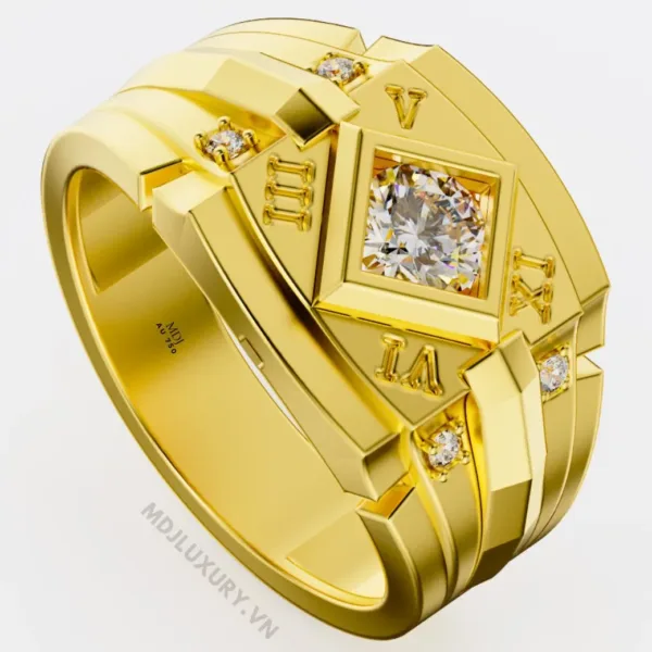 Nhẫn Vàng Nam Cao Cấp Vàng Tây 14K và 18K NN323