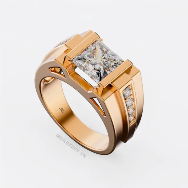 Nhẫn Nam Vàng Cao Cấp Đá 18K  - NN351