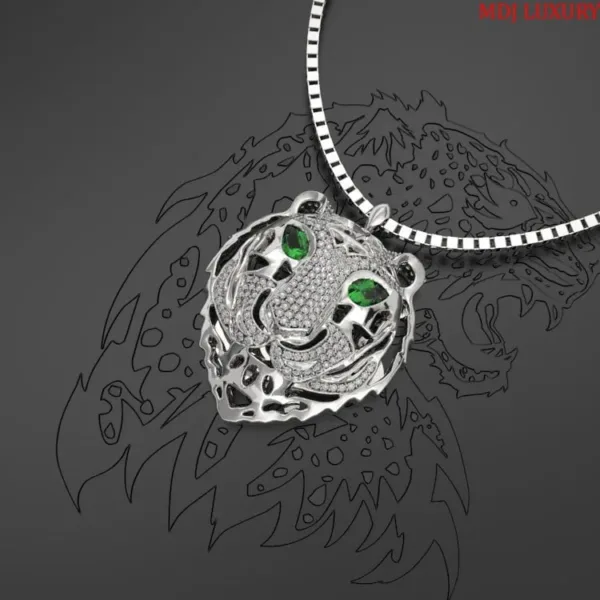 Mặt Dây Chuyền Mặt Hổ 18K Vàng Tây Cao Cấp MDJ MDC35