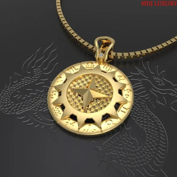Mặt Dây Chuyền Nam 12 Cung Hoàng Đạo Ngôi Sao Cao Cấp MDC41