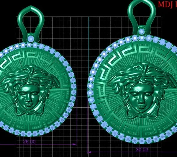 Mặt Dây Chuyền Nam - Versace Vàng 18K Ý MDC42