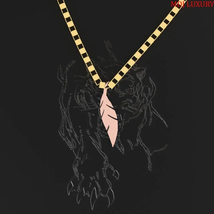 Mặt dây Chuyền Nam Chiếc Lá Vàng Tây MDC56