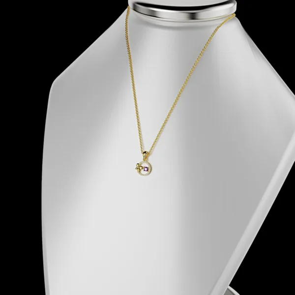 Mặt dây chuyền nữ giá rẻ đá Ruby cao cấp MDN01