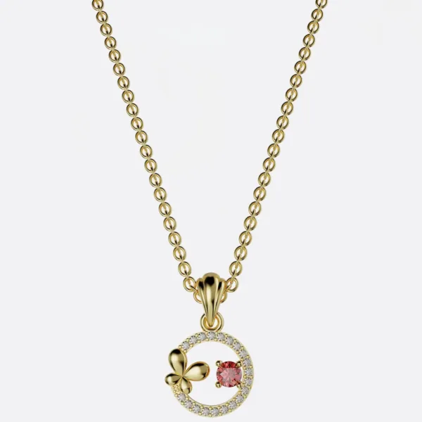Mặt dây chuyền nữ giá rẻ đá Ruby cao cấp MDN01