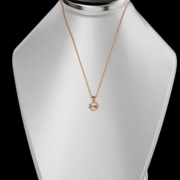 Mặt dây chuyền nữ giá rẻ đá Ruby cao cấp MDN01