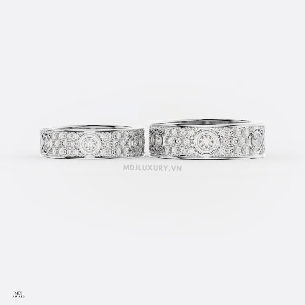 Nhẫn cưới Kim Cương thiên nhiên Cao Cấp MDJ NC 207