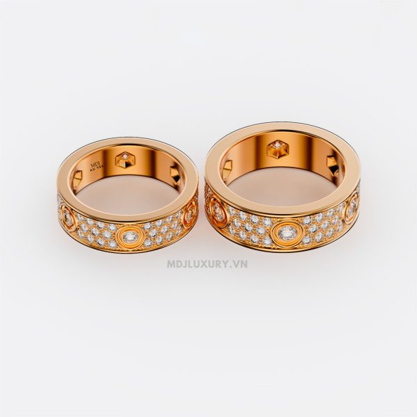 Nhẫn cưới Kim Cương thiên nhiên Cao Cấp MDJ NC 207