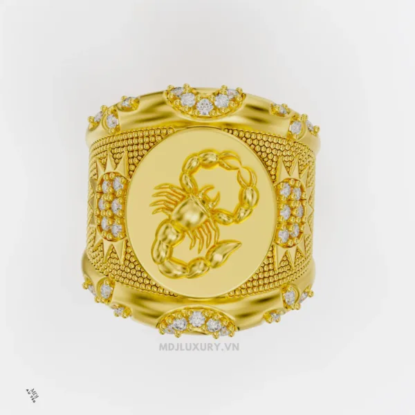 Nhẫn Nam Vàng Cung Bọ Cạp (Thiên Yết) 18K - NN350