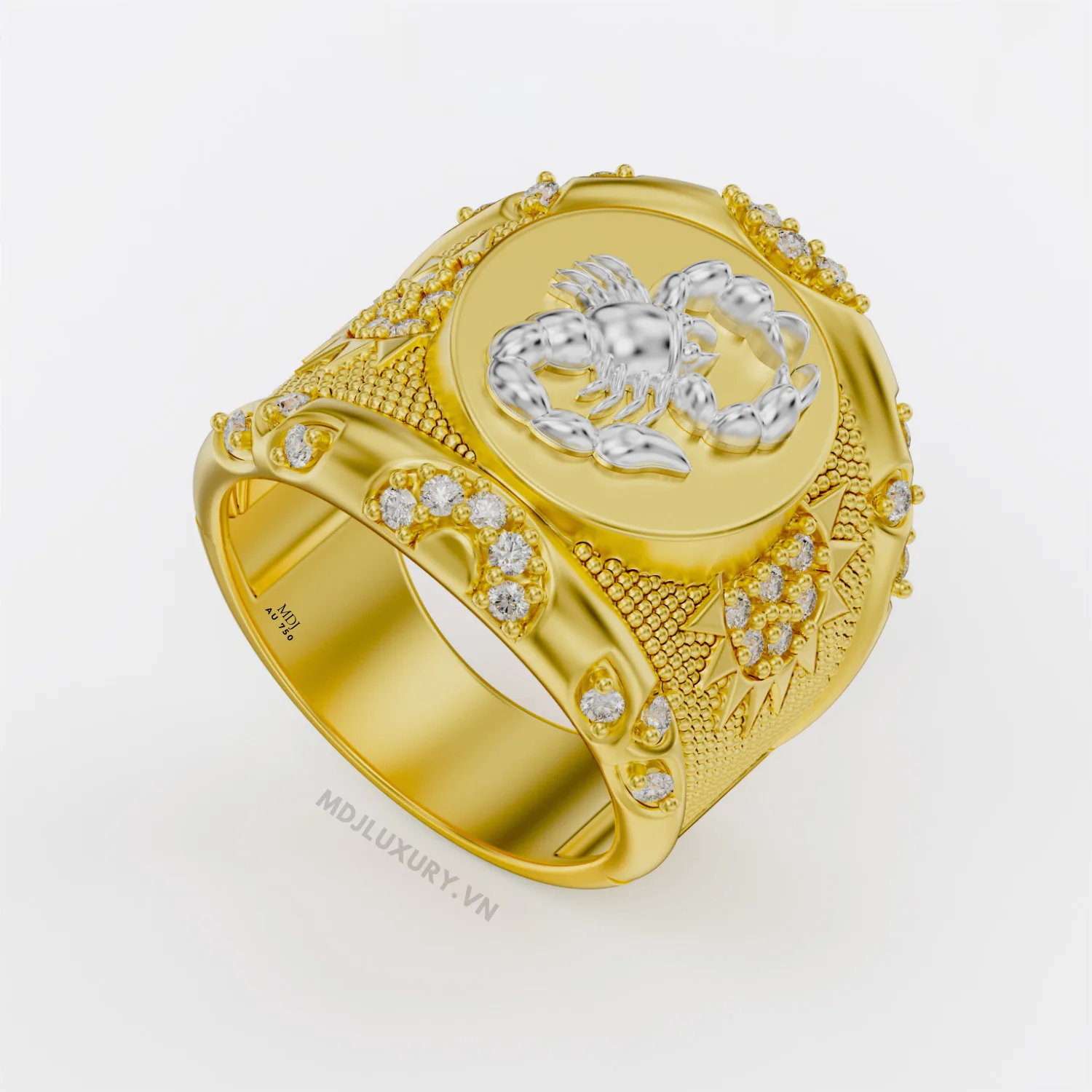Nhẫn Nam Vàng Cung Bọ Cạp (Thiên Yết) 18K - NN350