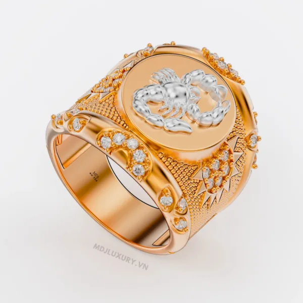 Nhẫn Nam Vàng Cung Bọ Cạp (Thiên Yết) 18K - NN350