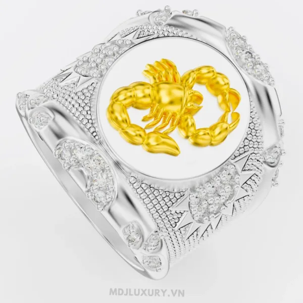Nhẫn Nam Vàng Cung Bọ Cạp (Thiên Yết) 18K  - NN350