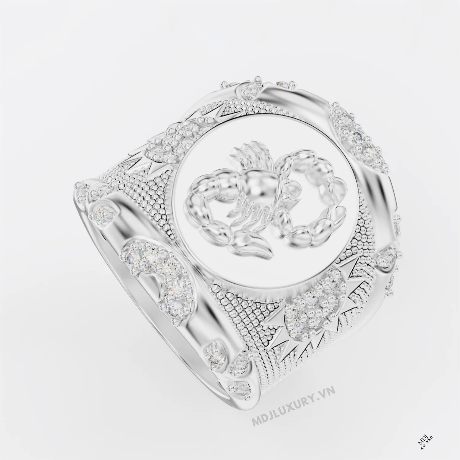 Nhẫn Nam Vàng Cung Bọ Cạp (Thiên Yết) 18K - NN350