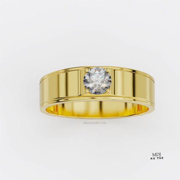 Nhẫn Nam Vàng Tây Đá Ruby 18K MDJ LUXURY - NN364