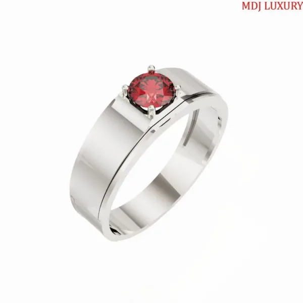 Nhẫn Nam Vàng Tây Đá Ruby 18K MDJ LUXURY - NN364