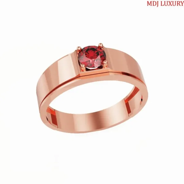 Nhẫn Nam Vàng Tây Đá Ruby 18K MDJ LUXURY - NN364