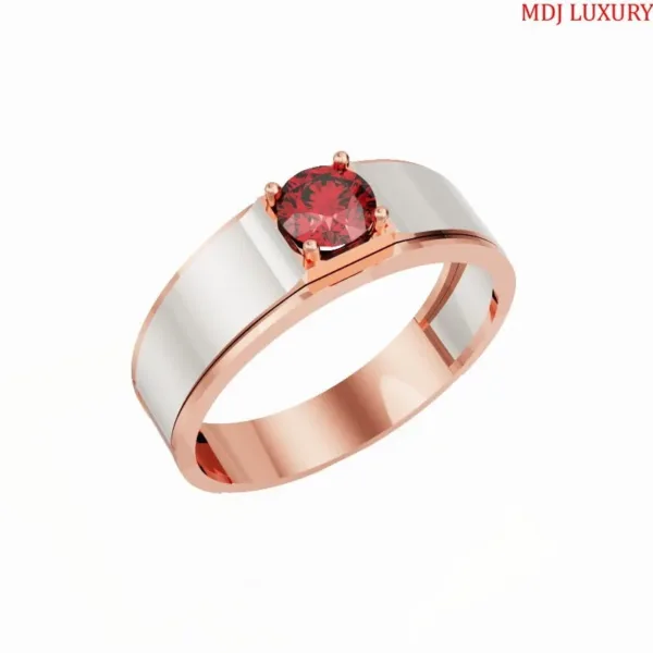 Nhẫn Nam Vàng Tây Đá Ruby 18K MDJ LUXURY - NN364