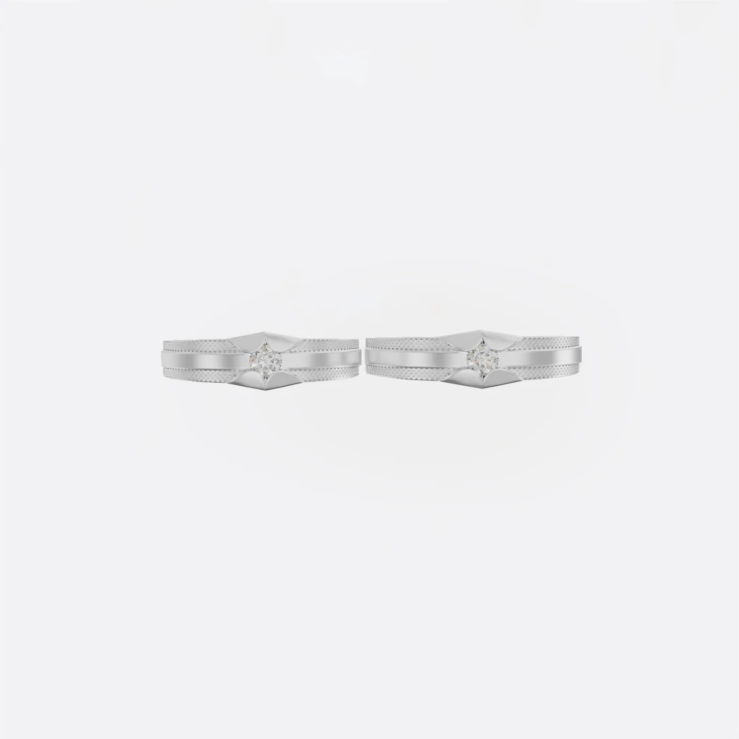 Nhẫn Cưới Kim Cương Cao Cấp 18K NC160