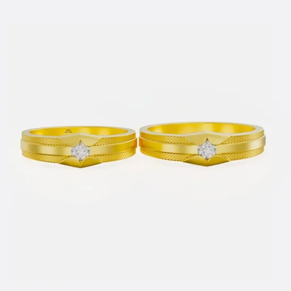 Nhẫn Cưới Kim Cương Cao Cấp 18K NC160