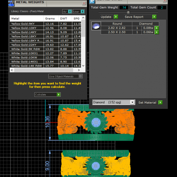 Nhẫn cưới Rồng - Phượng Kim Cương Cao cấp vàng 18K NC48 - Vàng Vàng