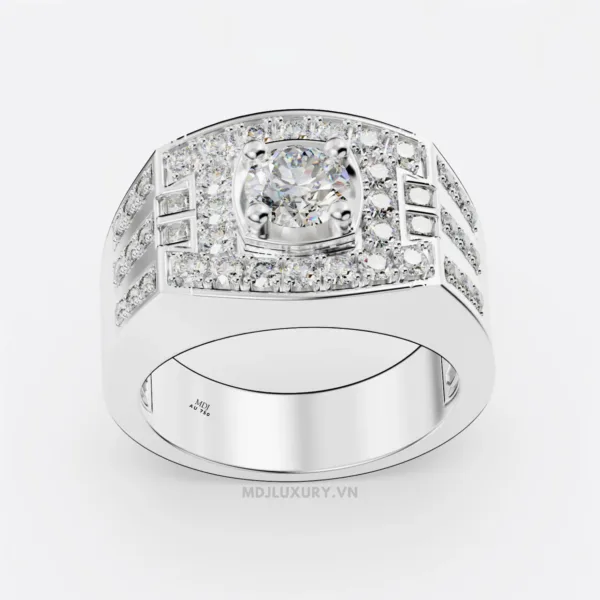 Nhẫn Nam Đẹp Đá Ruby Thiên Nhiên Cao Cấp NN122