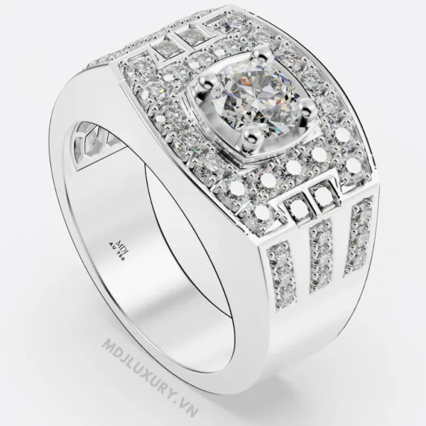Nhẫn Nam Đẹp Đá Ruby Thiên Nhiên Cao Cấp NN122