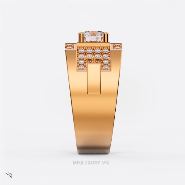 Nhẫn Nam Vàng Đá Ruby Cao Cấp Đính Đá Ruby NN132