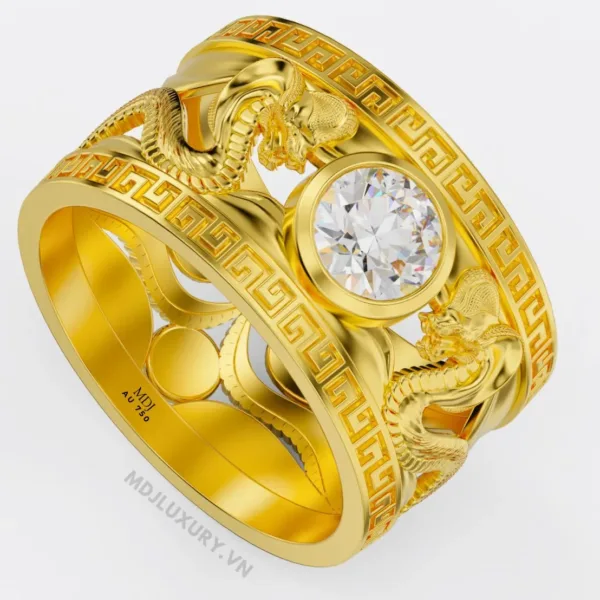 Nhẫn Vàng Nam Tuổi tỵ Đá Ruby Thiên Nhiên - NN156