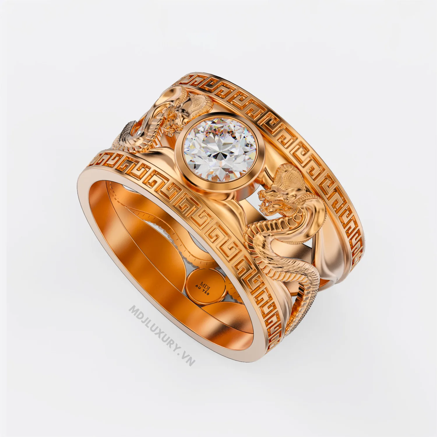 Nhẫn Vàng Nam Tuổi tỵ Đá Ruby Thiên Nhiên - NN156