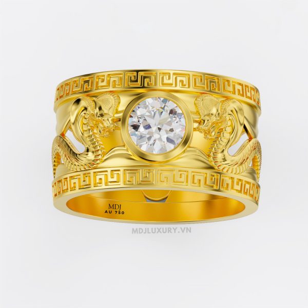 Nhẫn Vàng Nam Tuổi tỵ Đá Ruby Thiên Nhiên - NN156