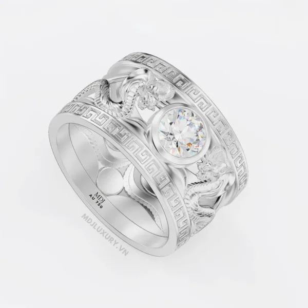Nhẫn Vàng Nam Tuổi tỵ Đá Ruby Thiên Nhiên - NN156