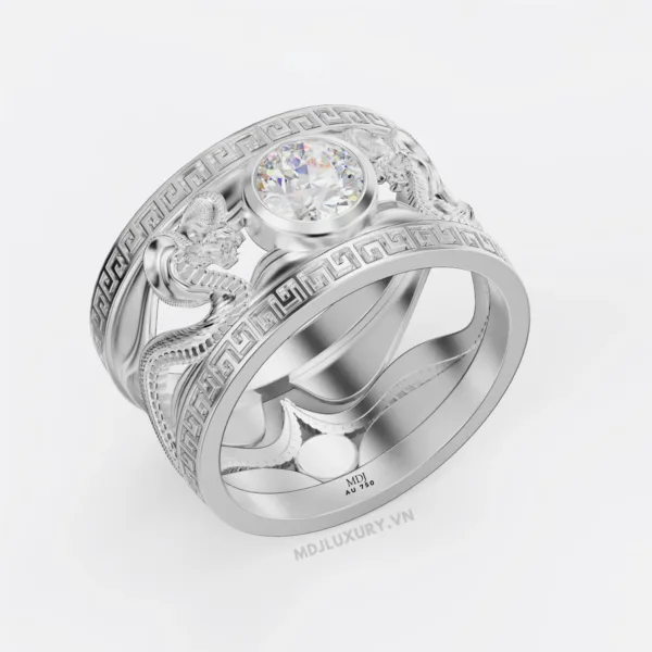Nhẫn Vàng Nam Tuổi tỵ Đá Ruby Thiên Nhiên - NN156