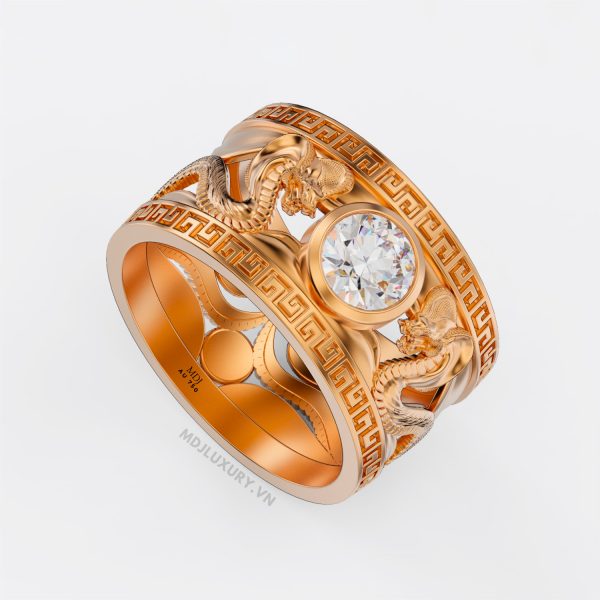 Nhẫn Vàng Nam Tuổi tỵ Đá Ruby Thiên Nhiên - NN156