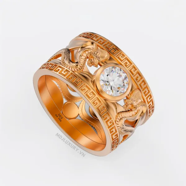 Nhẫn Vàng Nam Tuổi tỵ Đá Ruby Thiên Nhiên - NN156
