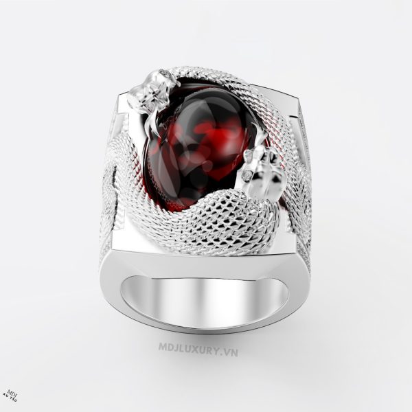 Nhẫn Nam Vàng Tuổi Tỵ Đá Quý Thiên Nhiên NN166