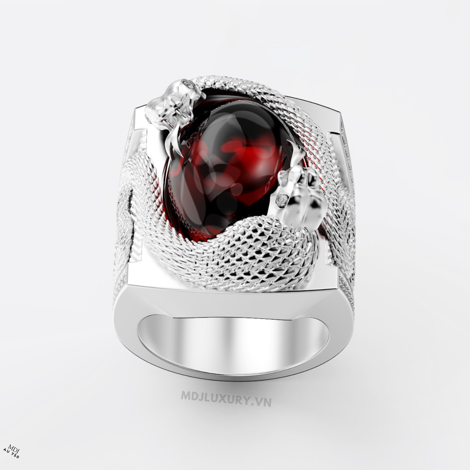 Nhẫn Nam Vàng Tuổi Tỵ Đá Quý Thiên Nhiên NN166