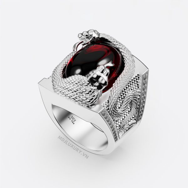 Nhẫn Nam Vàng Tuổi Tỵ Đá Quý Thiên Nhiên NN166