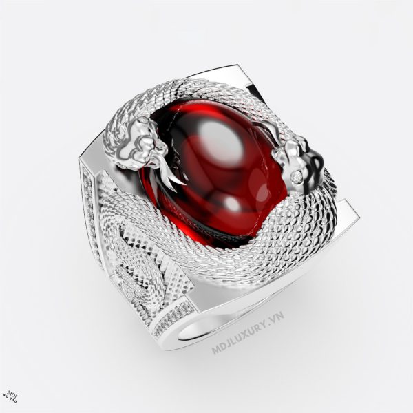 Nhẫn Nam Vàng Tuổi Tỵ Đá Quý Thiên Nhiên NN166