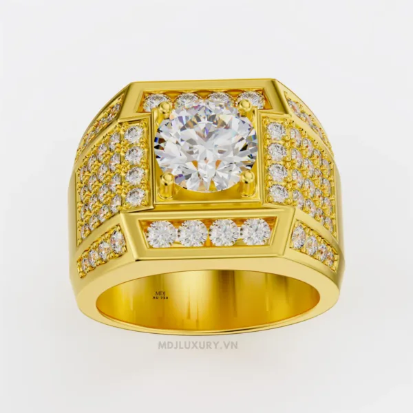 Nhẫn Vàng Nam 14K Đá Ruby Cao Cấp NN168